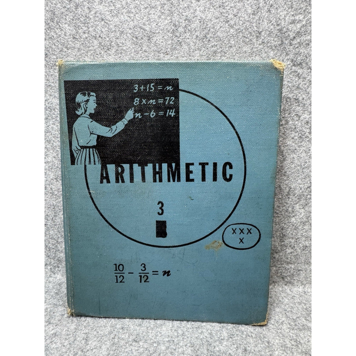 1963 Arithmetic 3 Laidlaw Brothers Hardcover Vintage Math Textbook