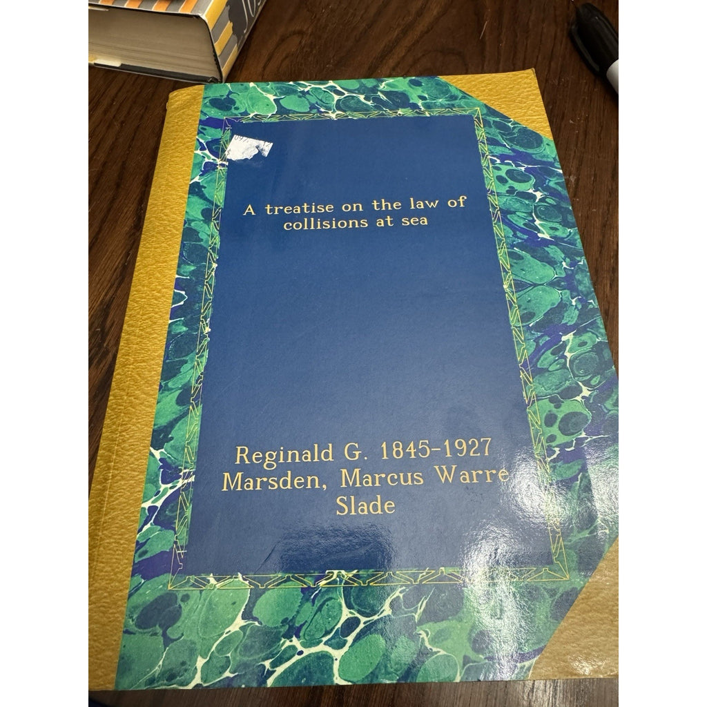 Marsden Collisions at Sea 1919 Law Book Reprint Maritime Legal Text