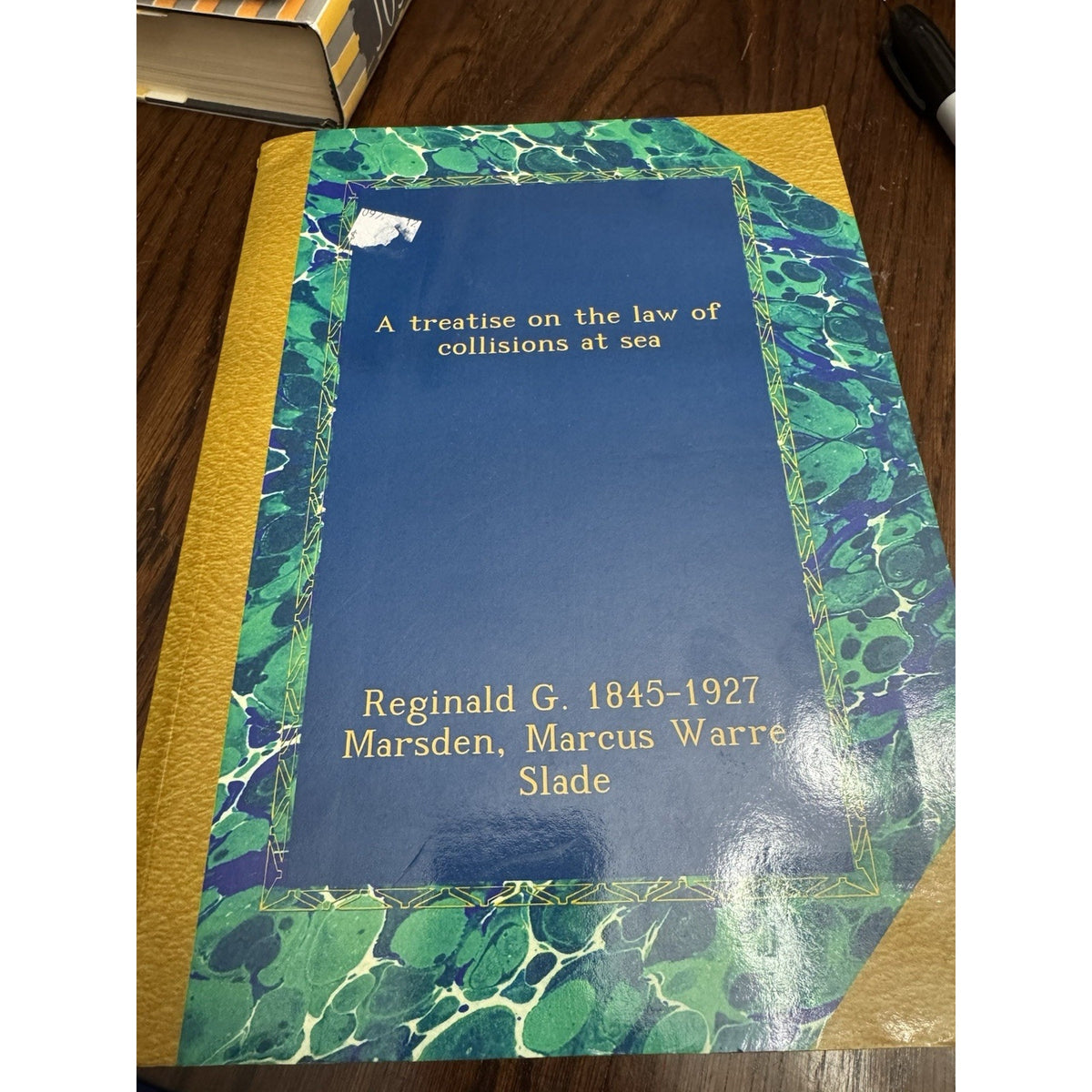 Marsden Collisions at Sea 1919 Law Book Reprint Maritime Legal Text