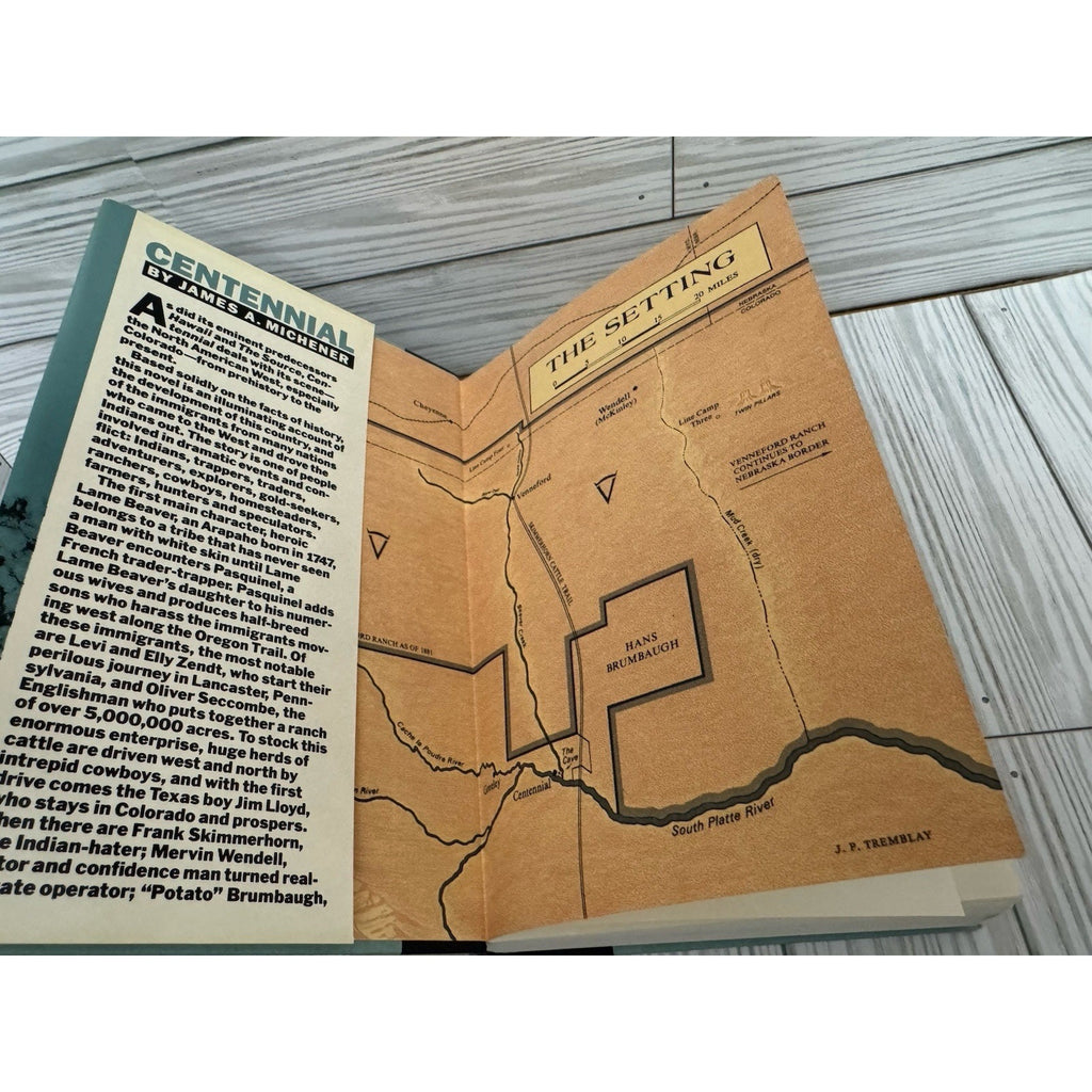 Centennial James A Michener 1974 HC Dust Jacket Random House Vintage Cover