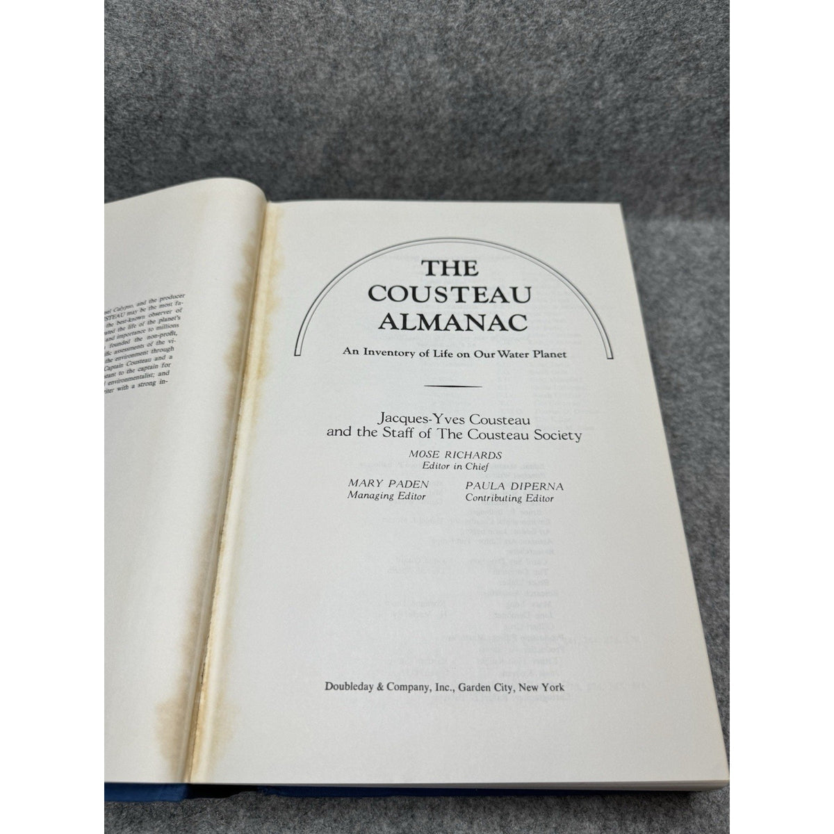 The Cousteau Almanac Jacques-Yves Cousteau 1981 Hardcover Ocean Ecology