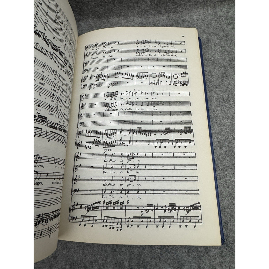 Mozart Idomeneo Opera Vocal Score Italian German HC Kalmus Library Bound