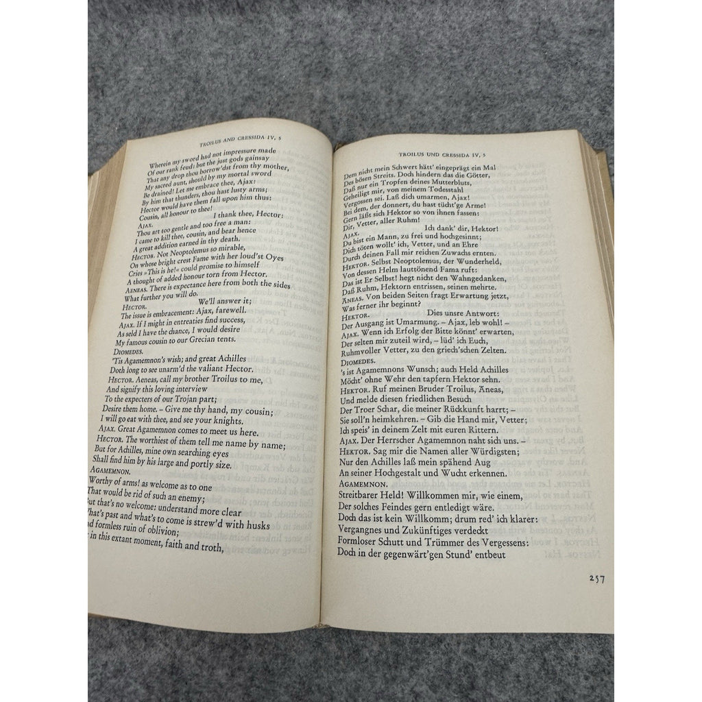 Shakespeare Works English & German Vol 4 & 5 HC Antique Bilingual Set