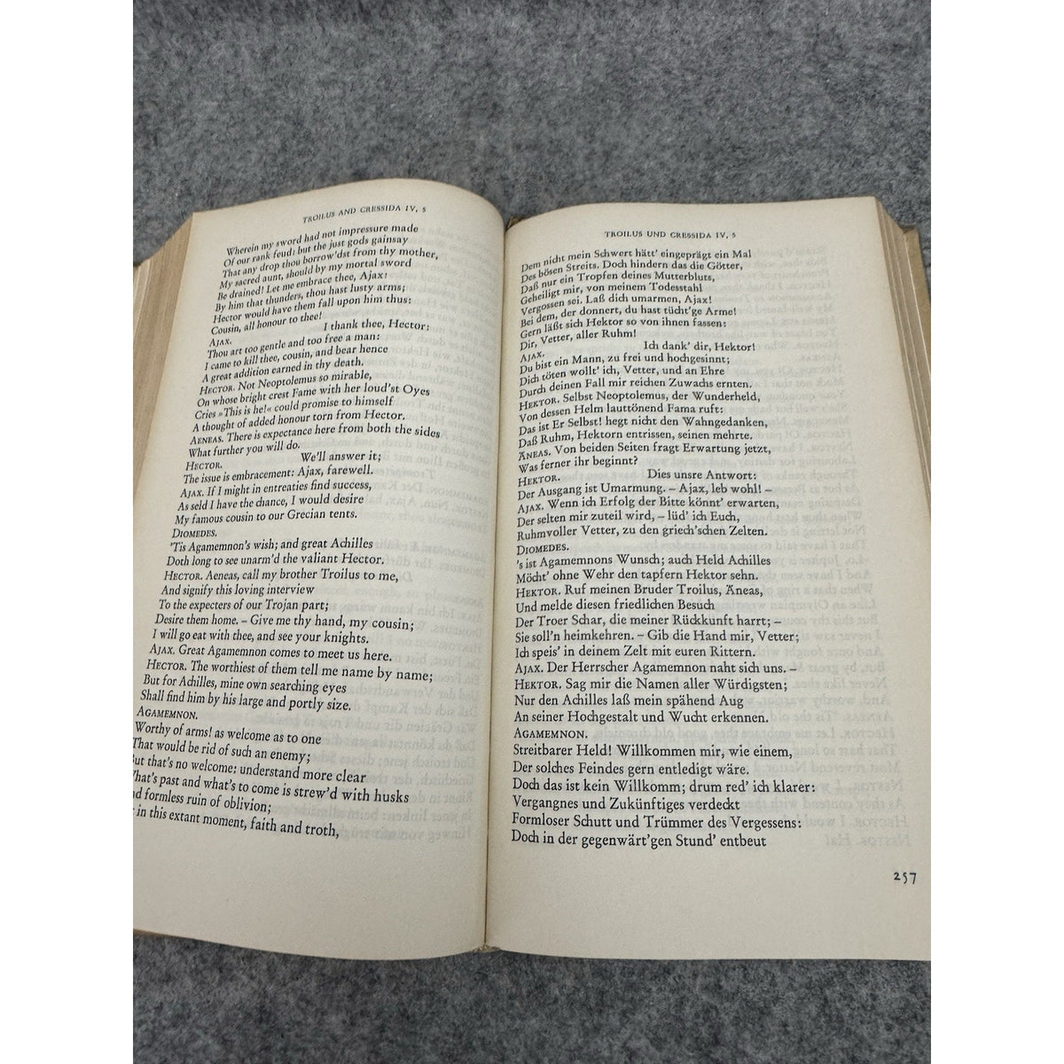 Shakespeare Works English & German Vol 4 & 5 HC Antique Bilingual Set