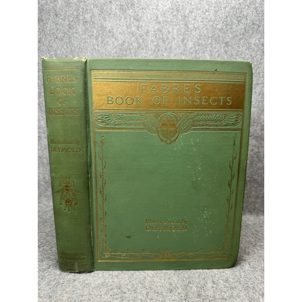 1926 Fabre’s Book of Insects E J Detmold Color Plates Dodd Mead Gilt Hardcover