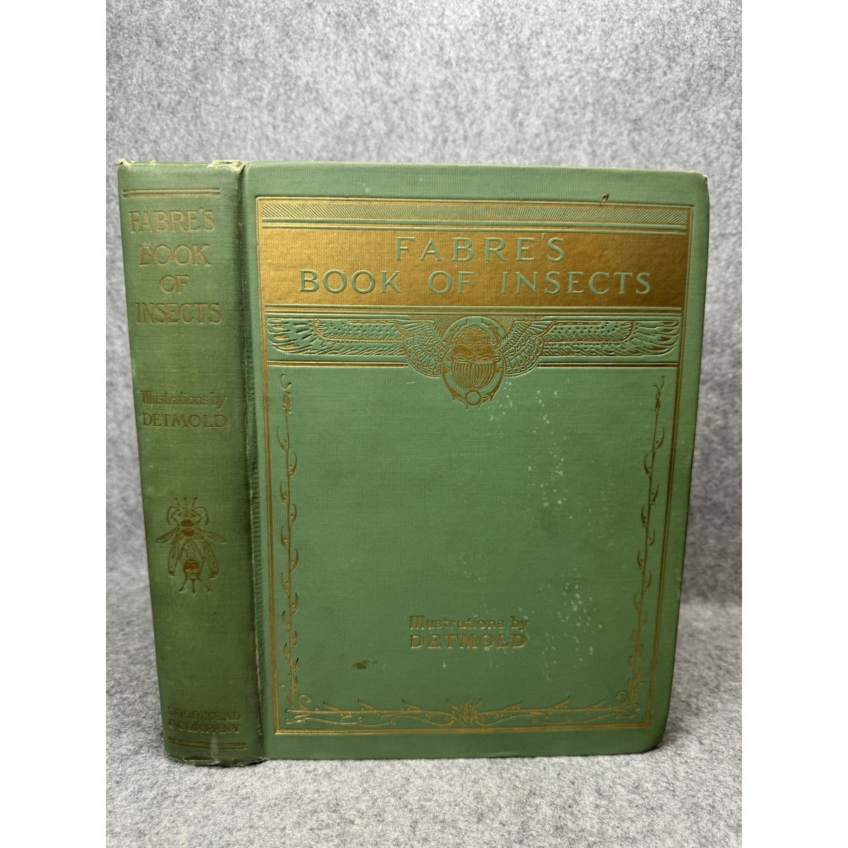 1926 Fabre’s Book of Insects E J Detmold Color Plates Dodd Mead Gilt Hardcover