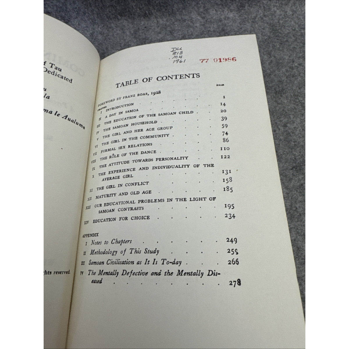 coming of age in Samoa Mead 1961