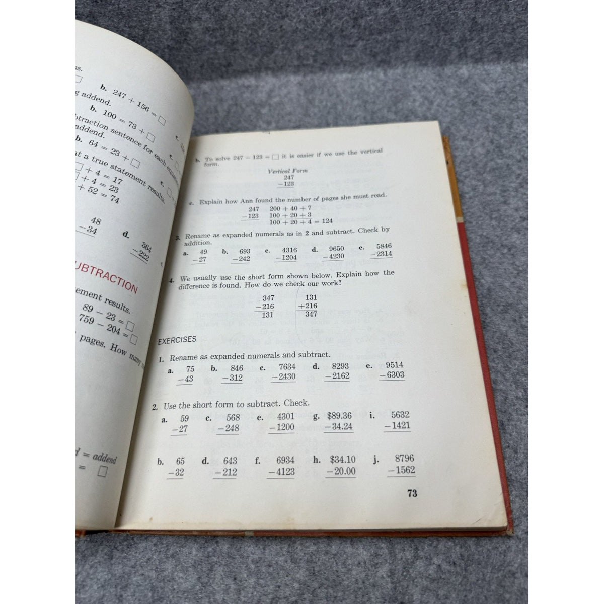 Elementary Mathematics 4 Patterns and Structure 1966 Vintage School Textbook