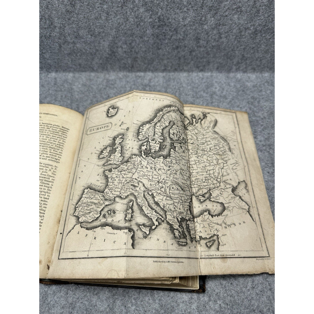 c1815 Young Man’s Companion John Dougall Leather 5 Folding Maps Engravings
