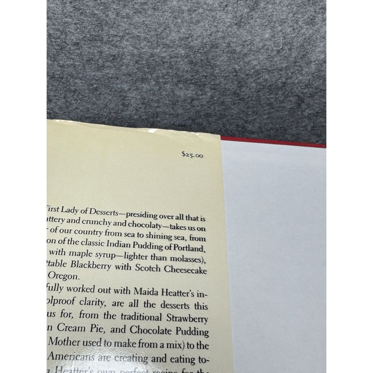 Maida Heatter’s Book of Great American Desserts 1985 First Edition Hardcover