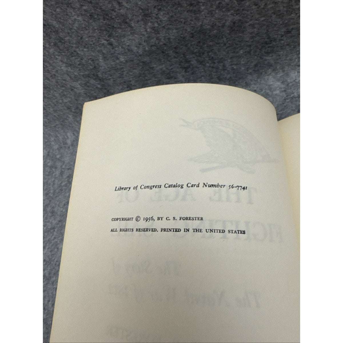 C.S. Forester The Age of Fighting Sail Hardcover War of 1812 Doubleday 1956