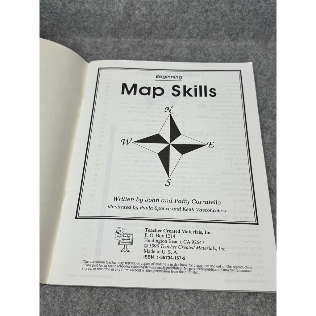 Beginning Map Skills 1990 Geography Workbook Primary Teacher Created Materials