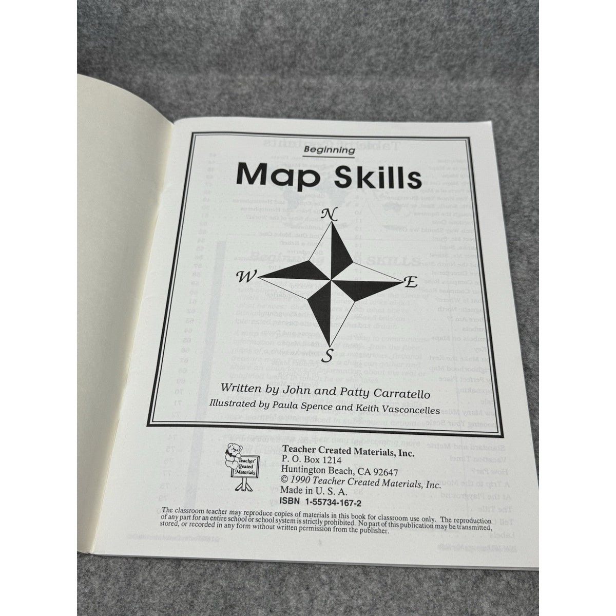 Beginning Map Skills 1990 Geography Workbook Primary Teacher Created Materials