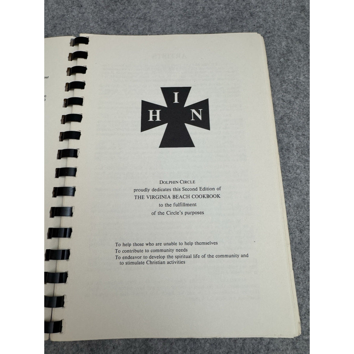 The Virginia Beach Cookbook 1978 2nd Ed Spiral Cookbook Dolphin Circle