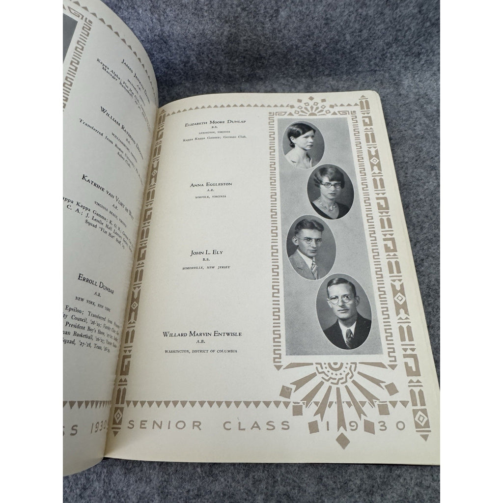 1930 Colonial Echo William & Mary Yearbook Williamsburg VA Hardcover