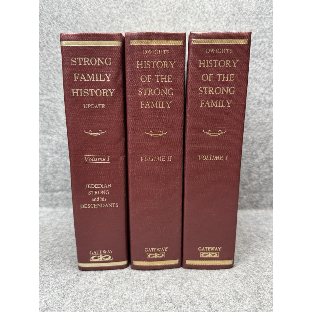 Dwight Strong Family History 1984 2 Vol + 1989 Jedediah Update Genealogy
