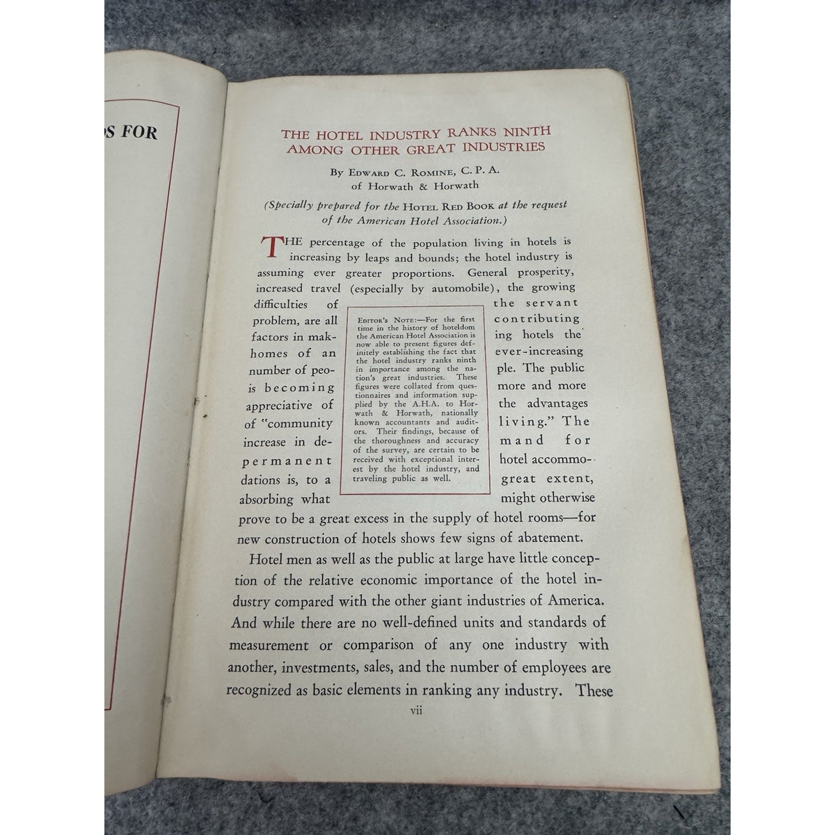 1928 Official Hotel Red Book and Directory HC American Hotel Association