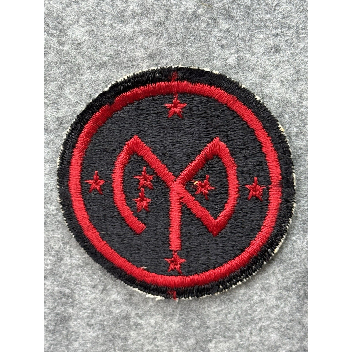 Vintage US Army 27th Infantry Division Patch New York Cut Edge White Back