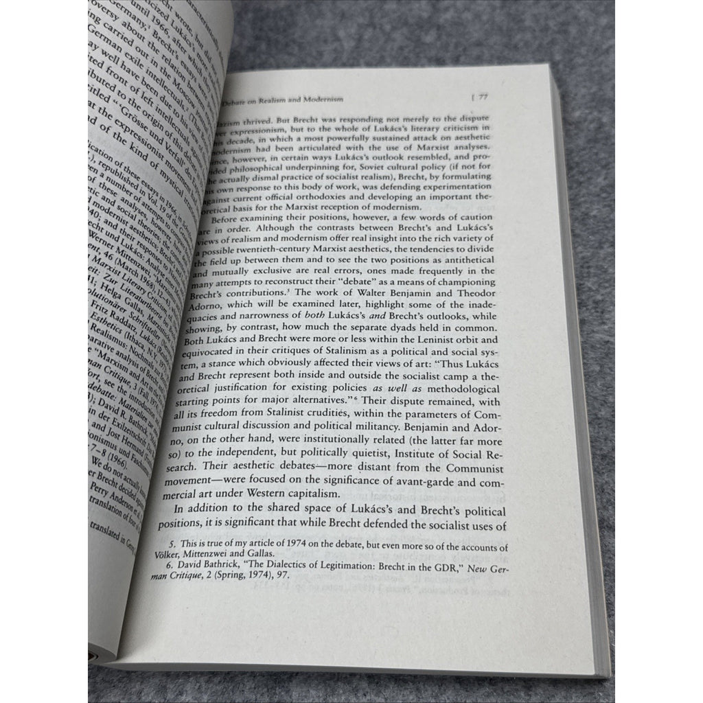 Marxism and Modernism : An Historical Study of Lukács, Brecht, Benjamin 1984 1st