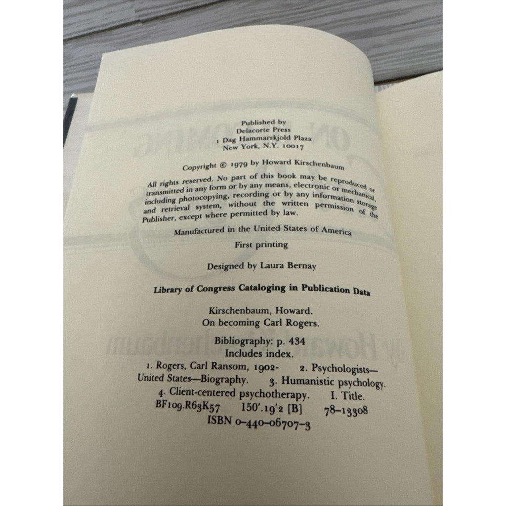 On Becoming Carl Rogers by Kirschenbaum, Howard