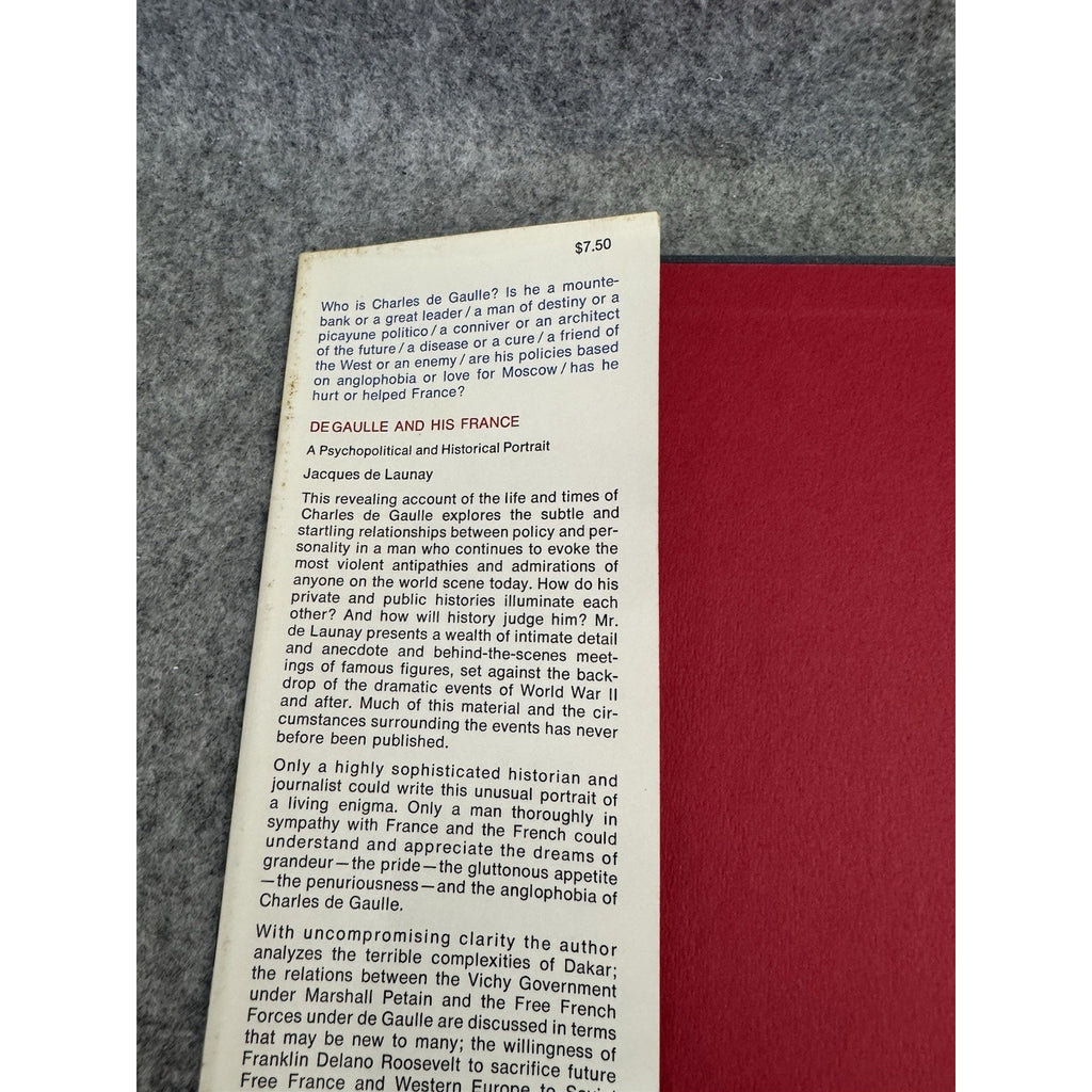 1968 De Gaulle And His France Jacques De Launay HC DJ Political History