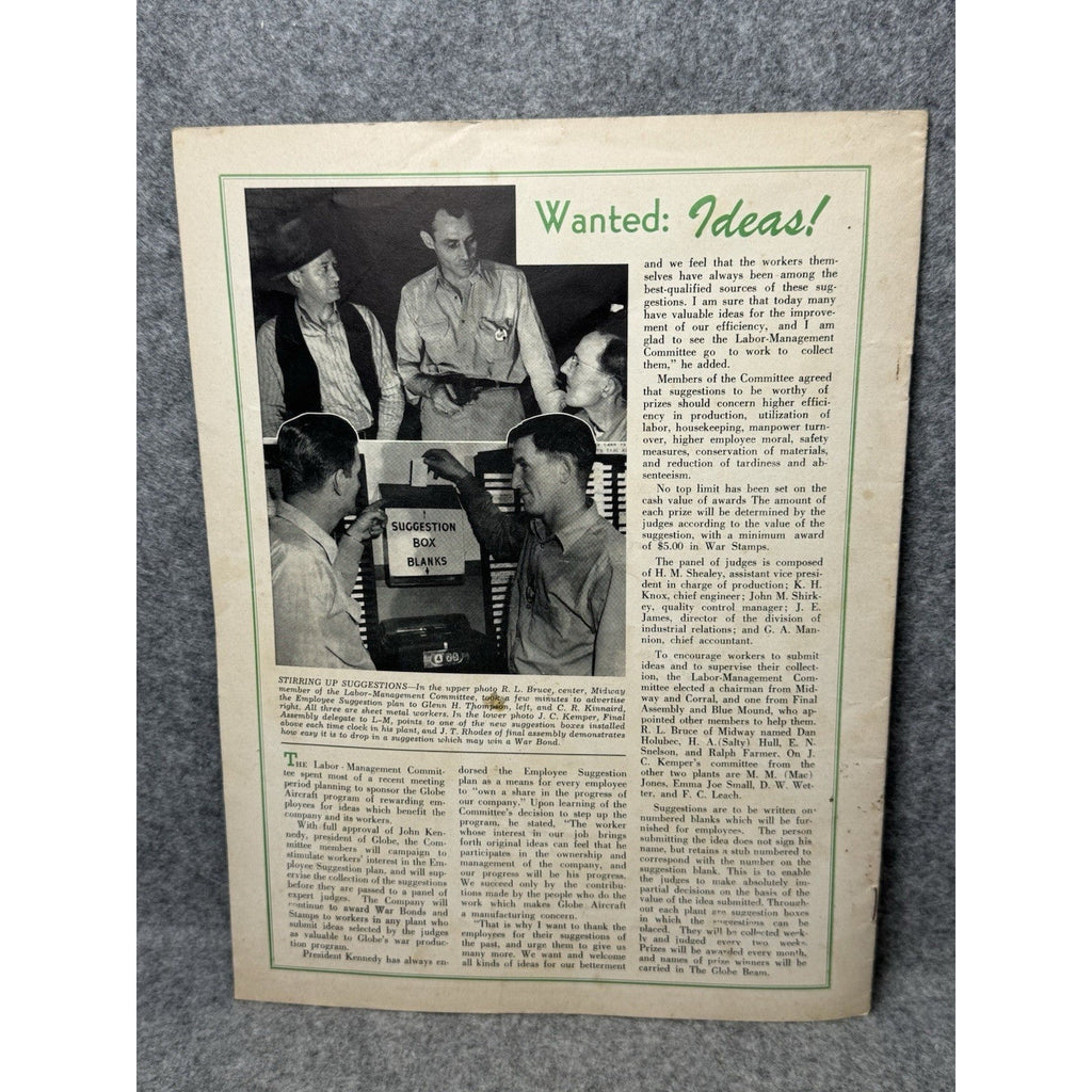 1944 Globe Beam March WWII Aircraft Magazine West Point Stewart Field AT-10