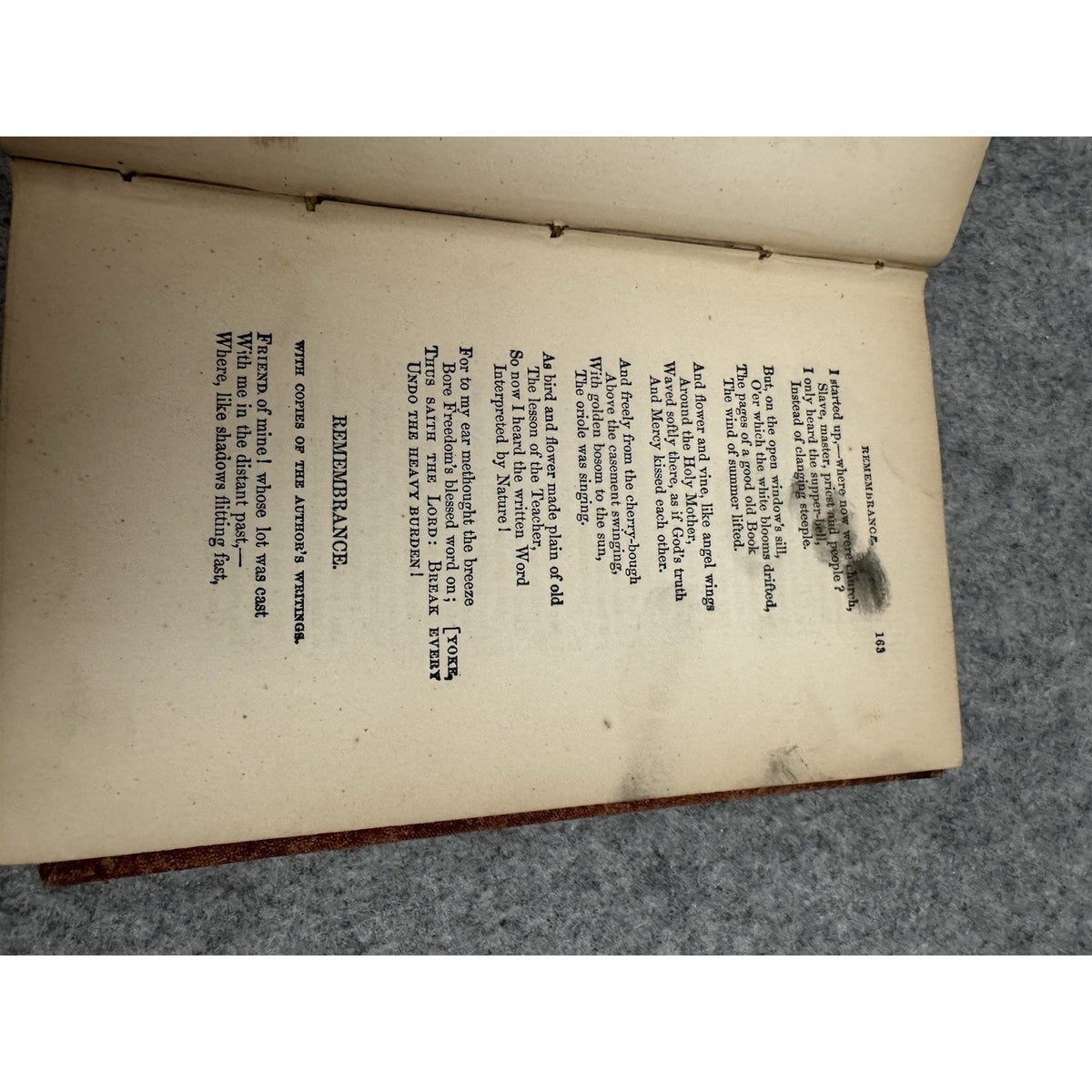 1872 John Greenleaf Whittier Poetical Works Vol II Antique HC