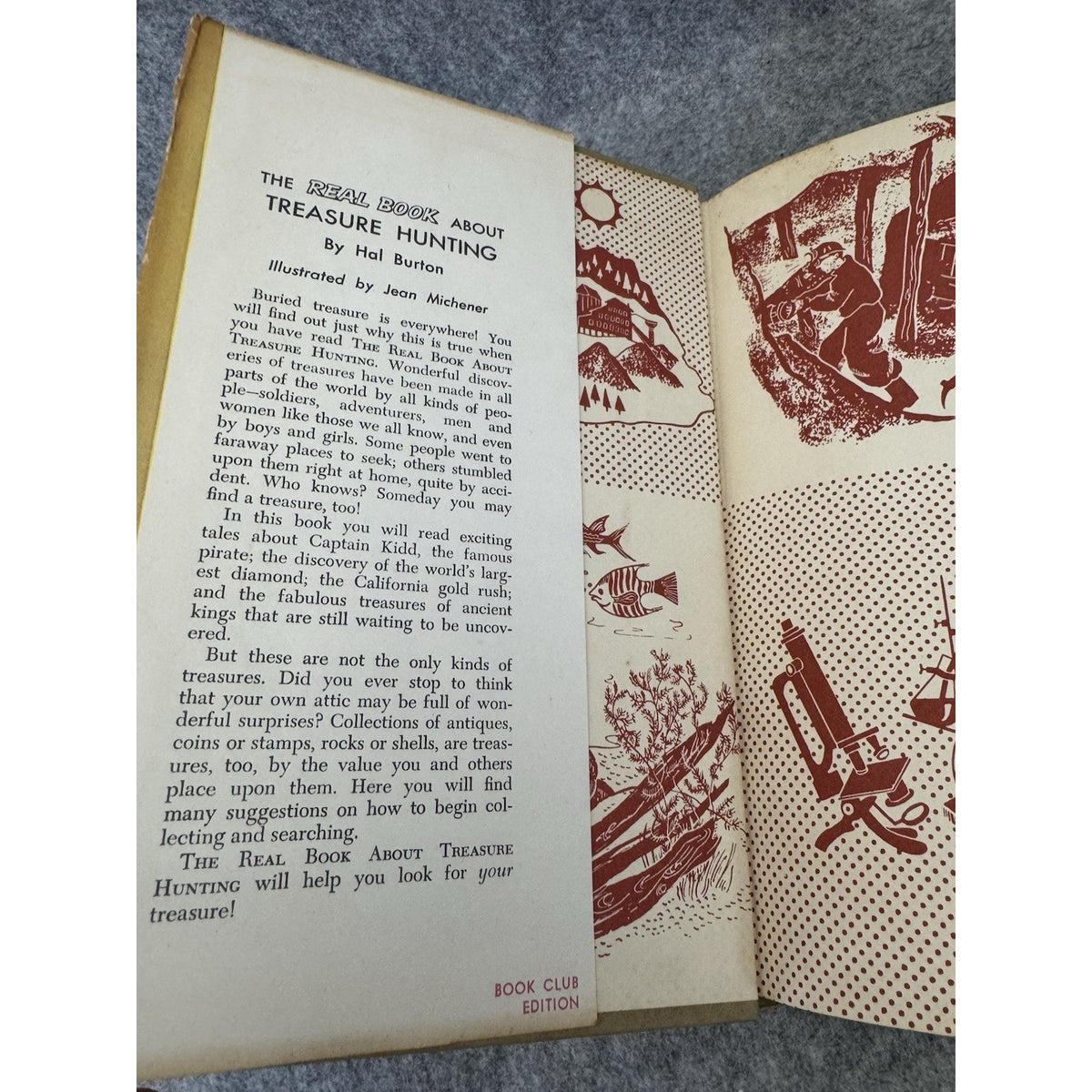 The Real Book About Treasure Hunting Hal Burton 1953 HC Garden City Books