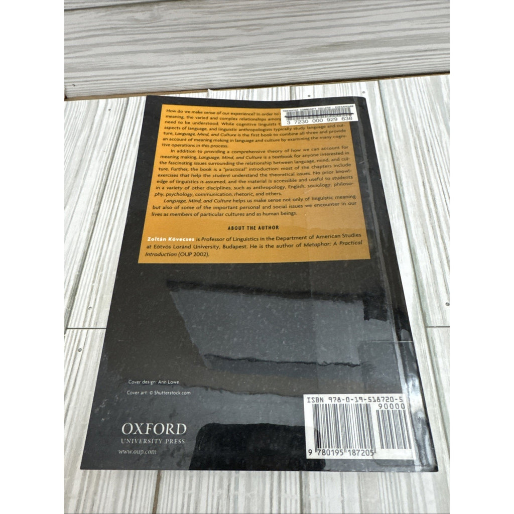 Language, Mind, and Culture by Kovecses, Zoltan