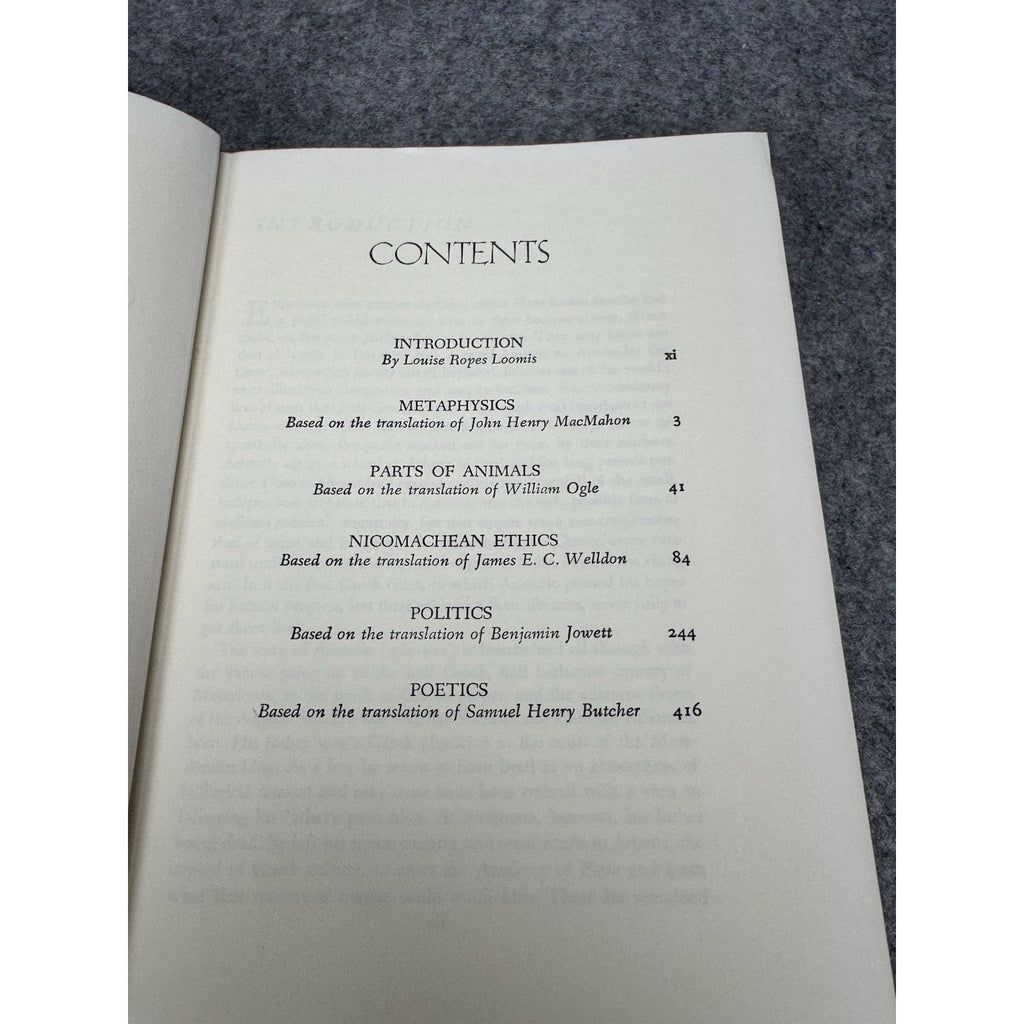 1943 Aristotle On Man in the Universe Classics Club Philosophy Ethics Politics