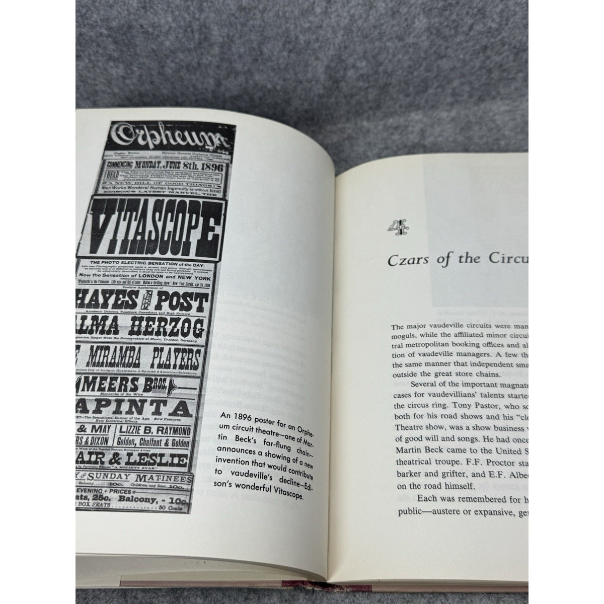 1961 A Pictorial History of Vaudeville Bernard Sobel Hardcover DJ Theater 1x