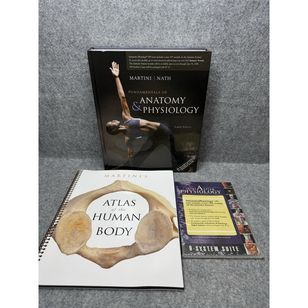 Fundamentals Anatomy Physiology 8th Martini Nath HC Atlas Sealed CD Bundle