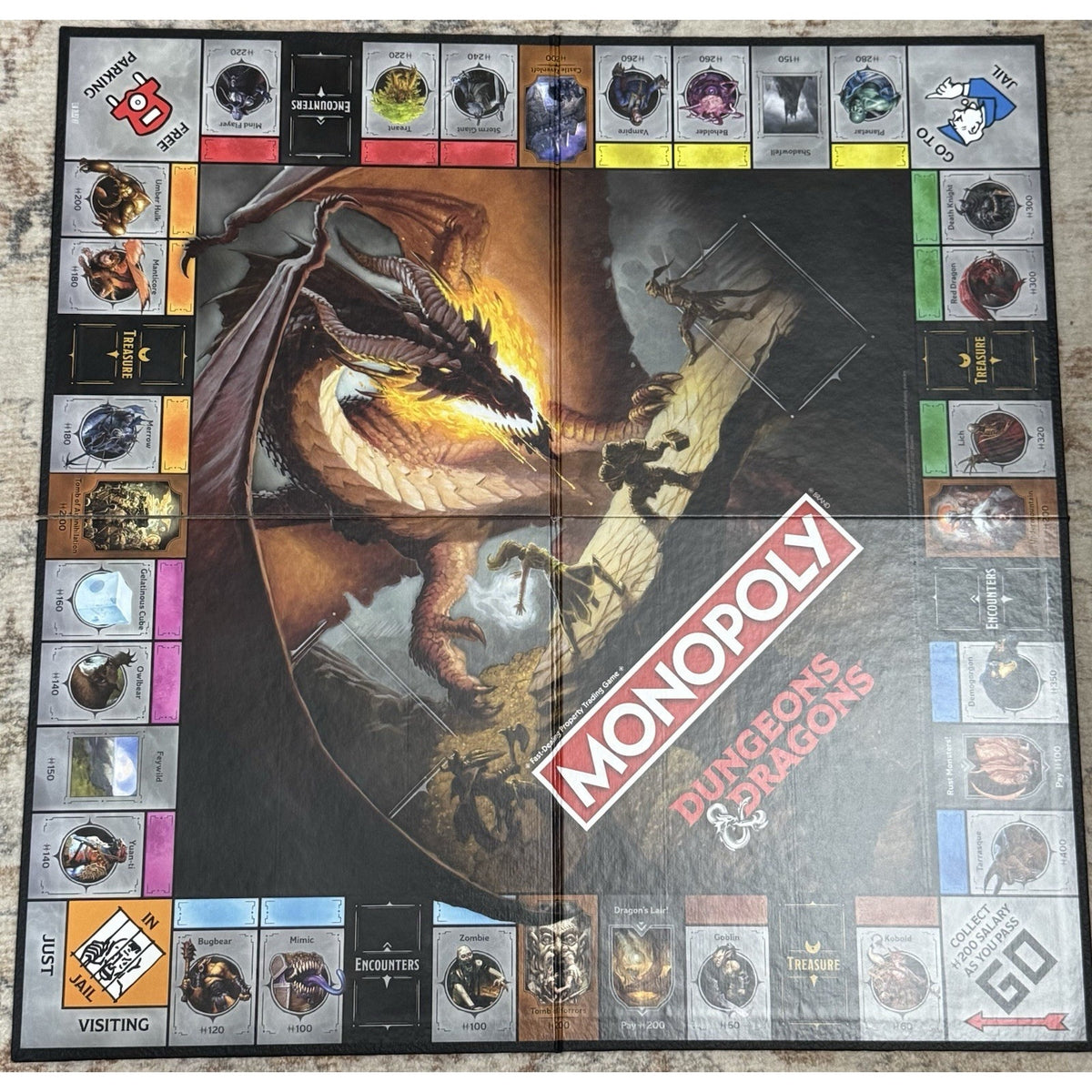 Monopoly Dungeons & Dragons 2021 USAopoly Board Game D&D Like New