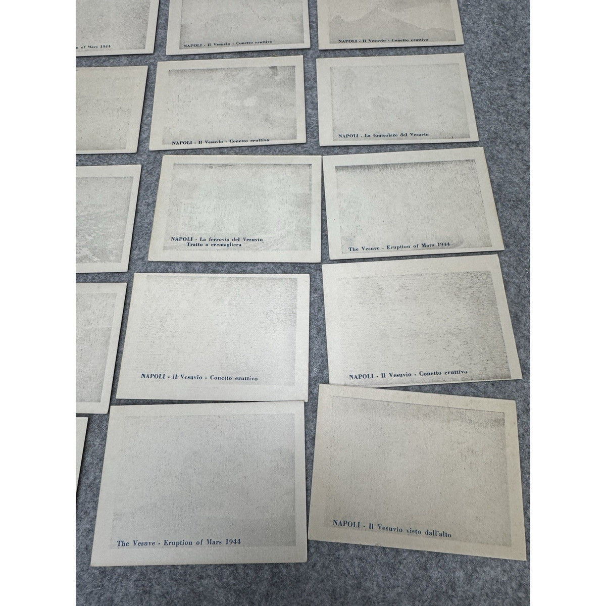 Vesuvius March 1944 Eruption 18 Vintage Souvenir Photos Italy Original Sleeve