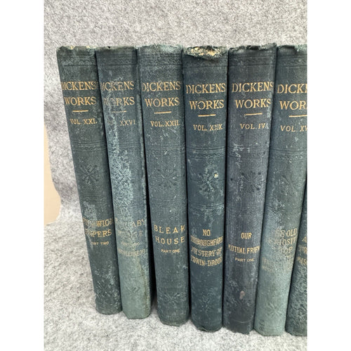 15 Vol Charles Dickens Works Peter Fenelon Collier Antique Hardcover Set