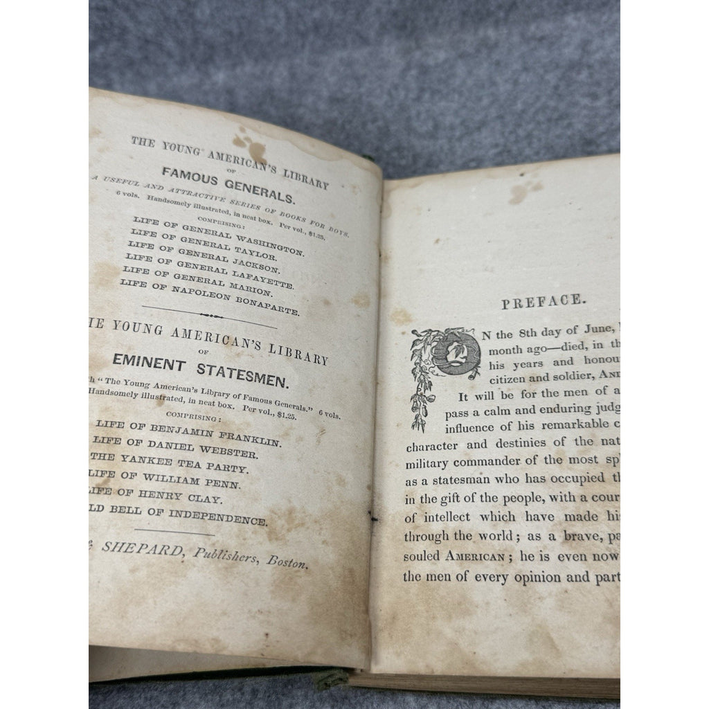 Life of Andrew Jackson 1868 Illustrated Young American’s Library Hardcover