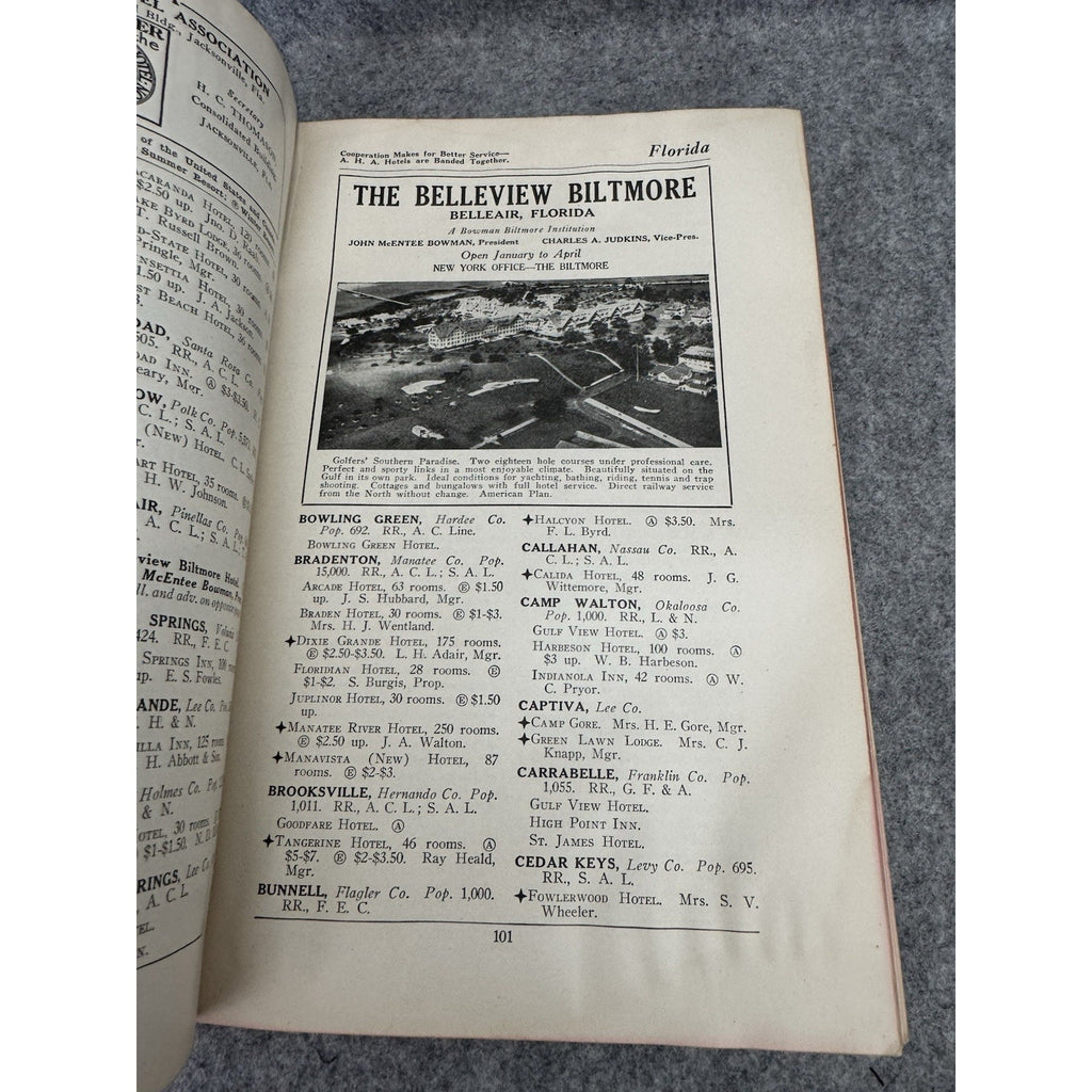 1928 Official Hotel Red Book and Directory HC American Hotel Association