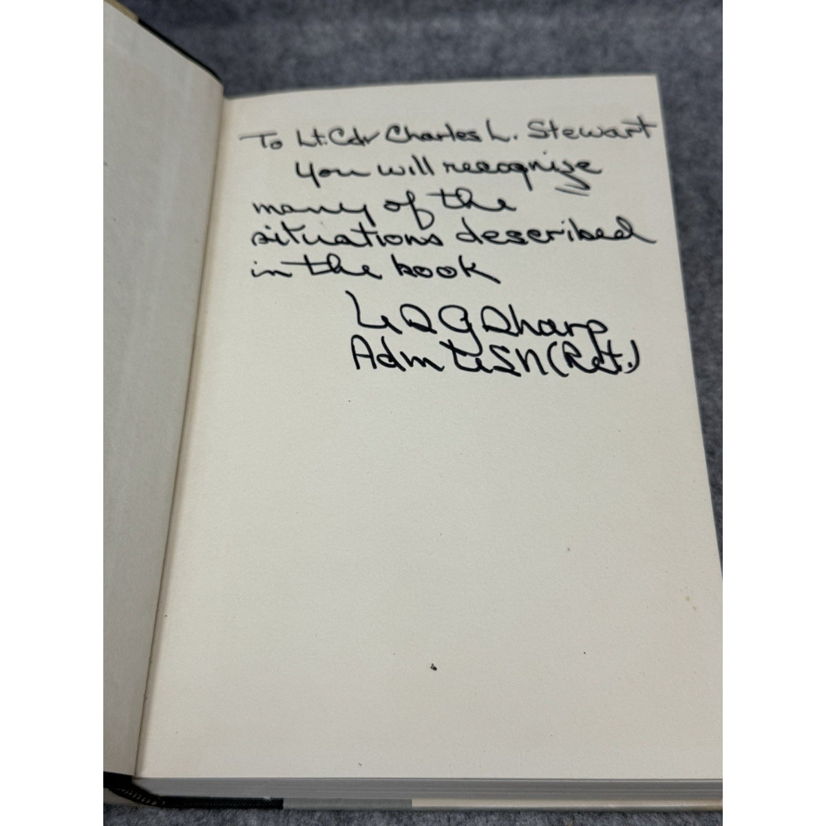 Strategy for Defeat U.S. Grant Sharp Signed Inscribed Admiral Vietnam 1978