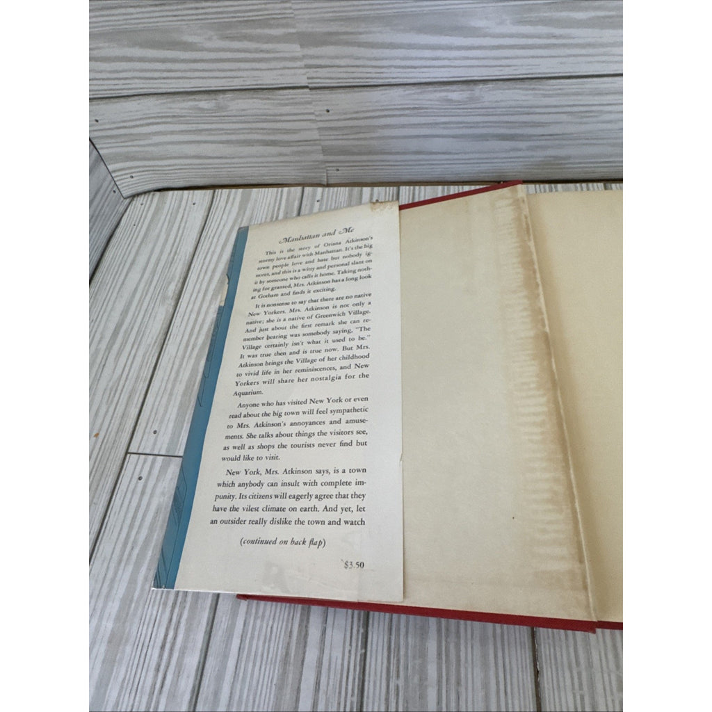 Manhattan and Me - Oriana Atkinson drawings by Hirschfeld 1954 1st Edition HC DJ