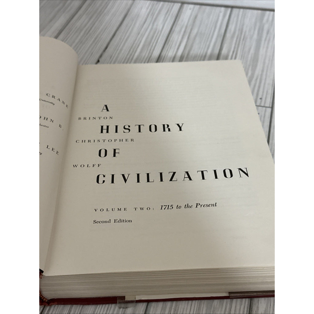 A history of civilization volume two 1715 to present 1960 brinton