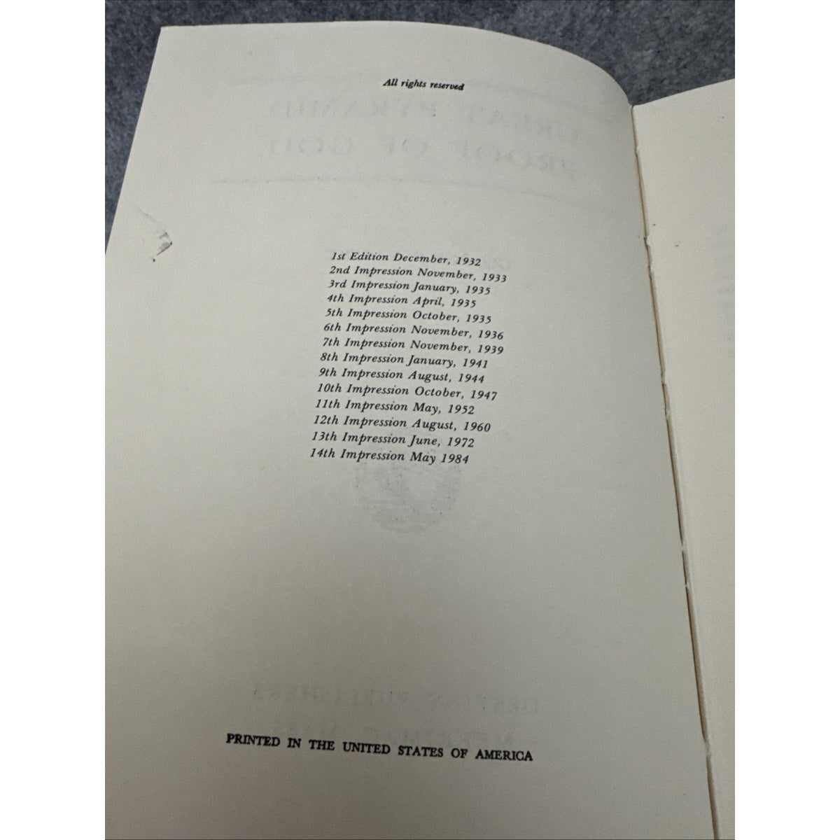 1960 Great Pyramid Proof of God by George R. Riffert HC/DJ