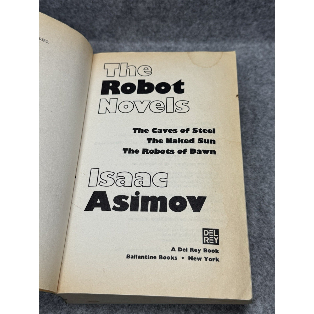 1988 Isaac Asimov Robot Novels 1st Trade Caves Steel Naked Sun Robots Dawn