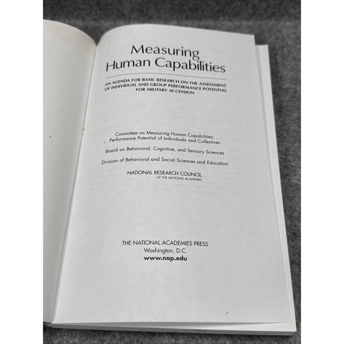 Measuring Human Capabilities : An Agenda for Basic Research on the Assessment of