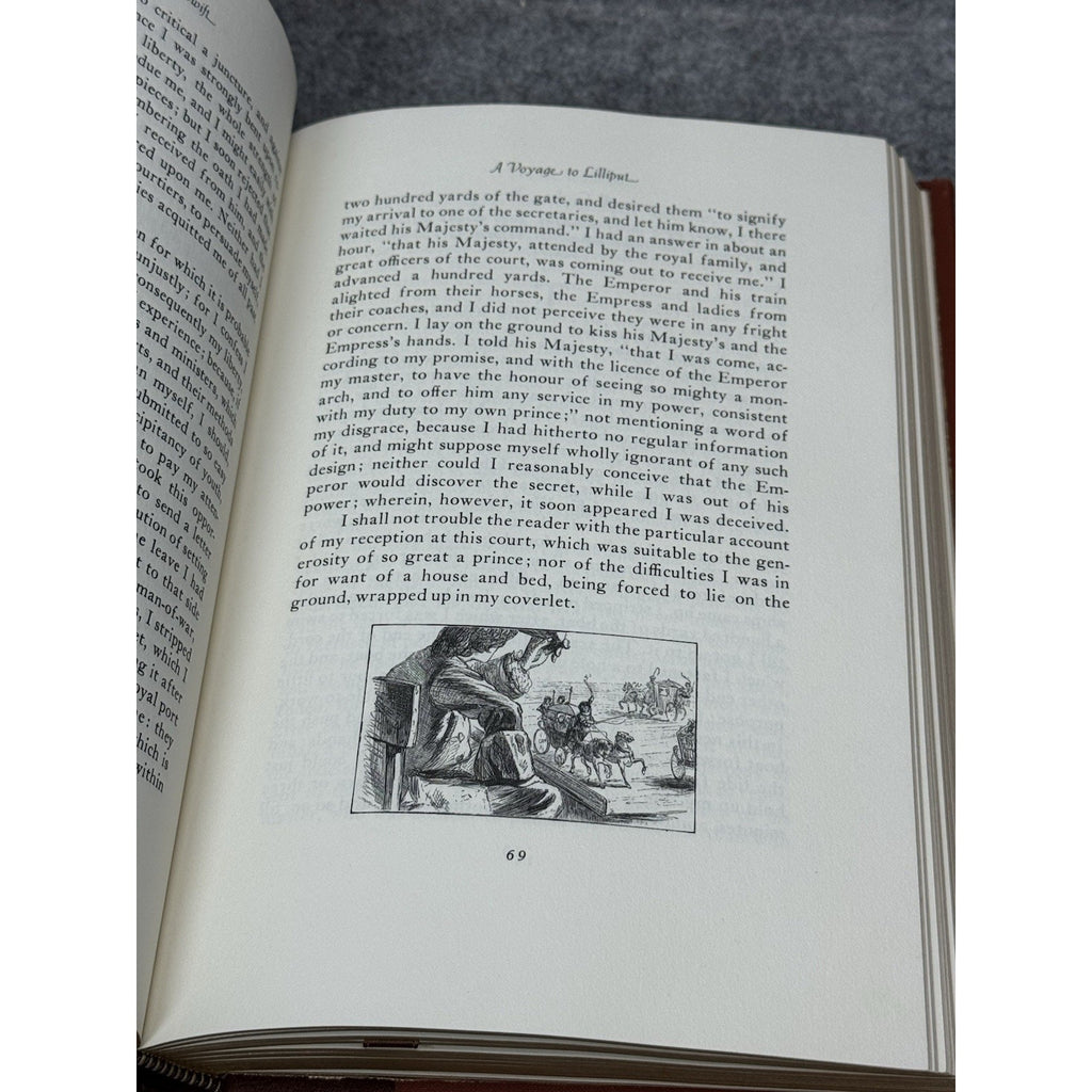 Gulliver’s Travels Jonathan Swift Franklin Library 1979 Gilt Illustrated HC
