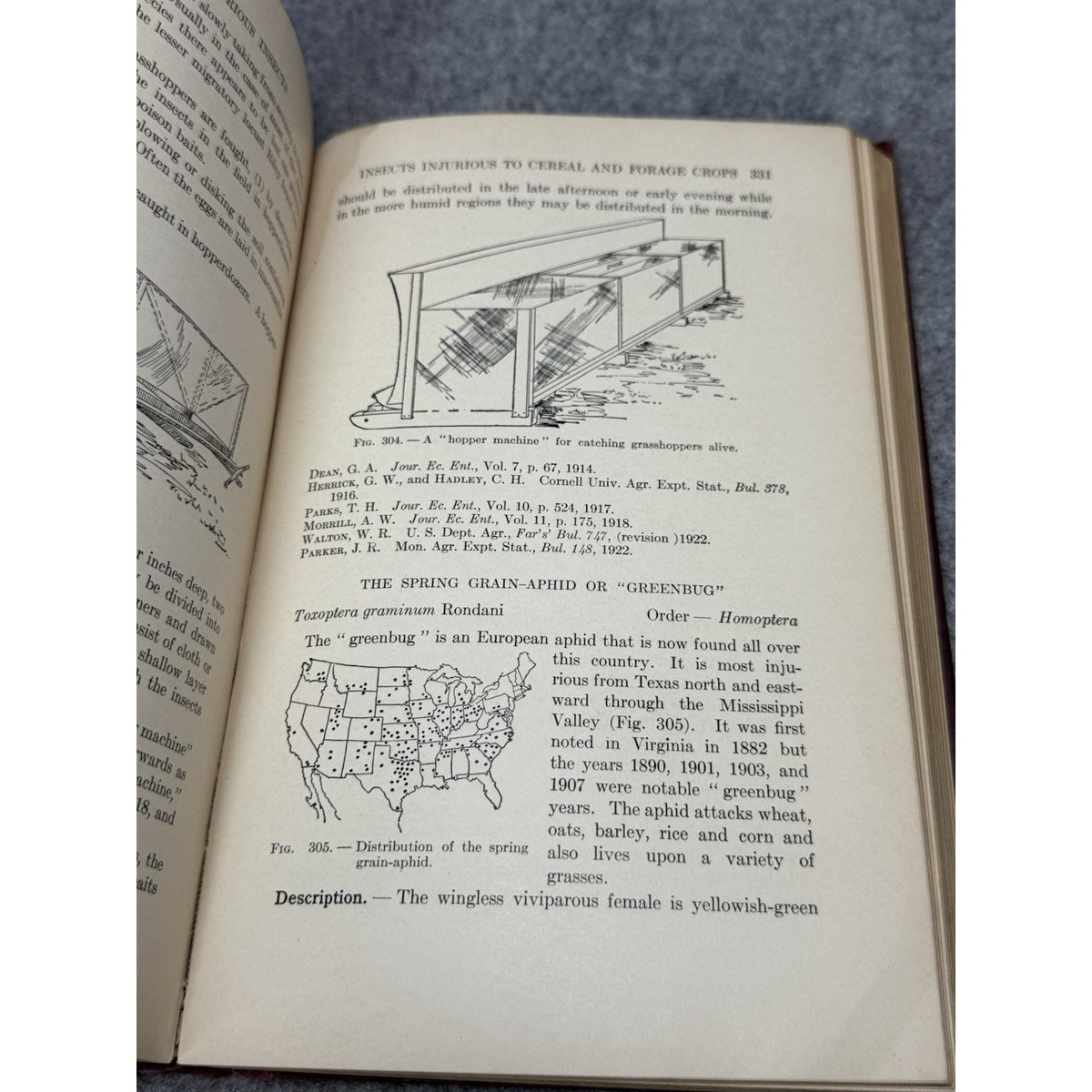 1927 Manual of Injurious Insects Glenn W Herrick Illustrated Entomology HC