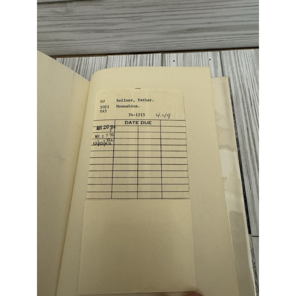 Moonshine Its History and Folklore Esther Kellner 1971 HC