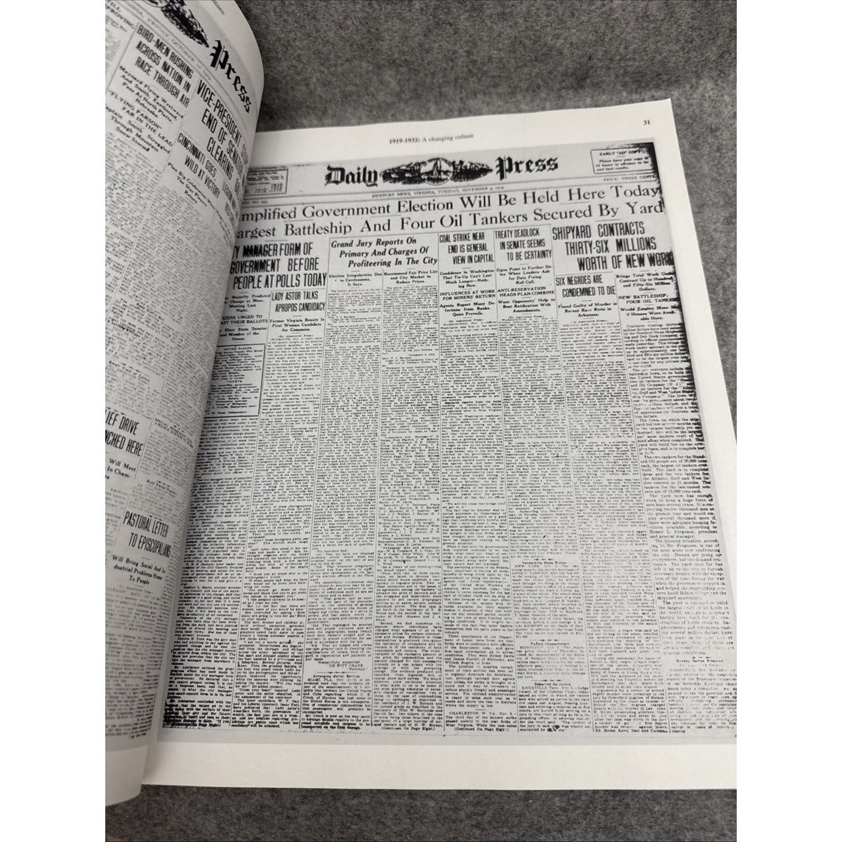 100 Years of Front Page News From the 1st Century Daily Press in Newport News