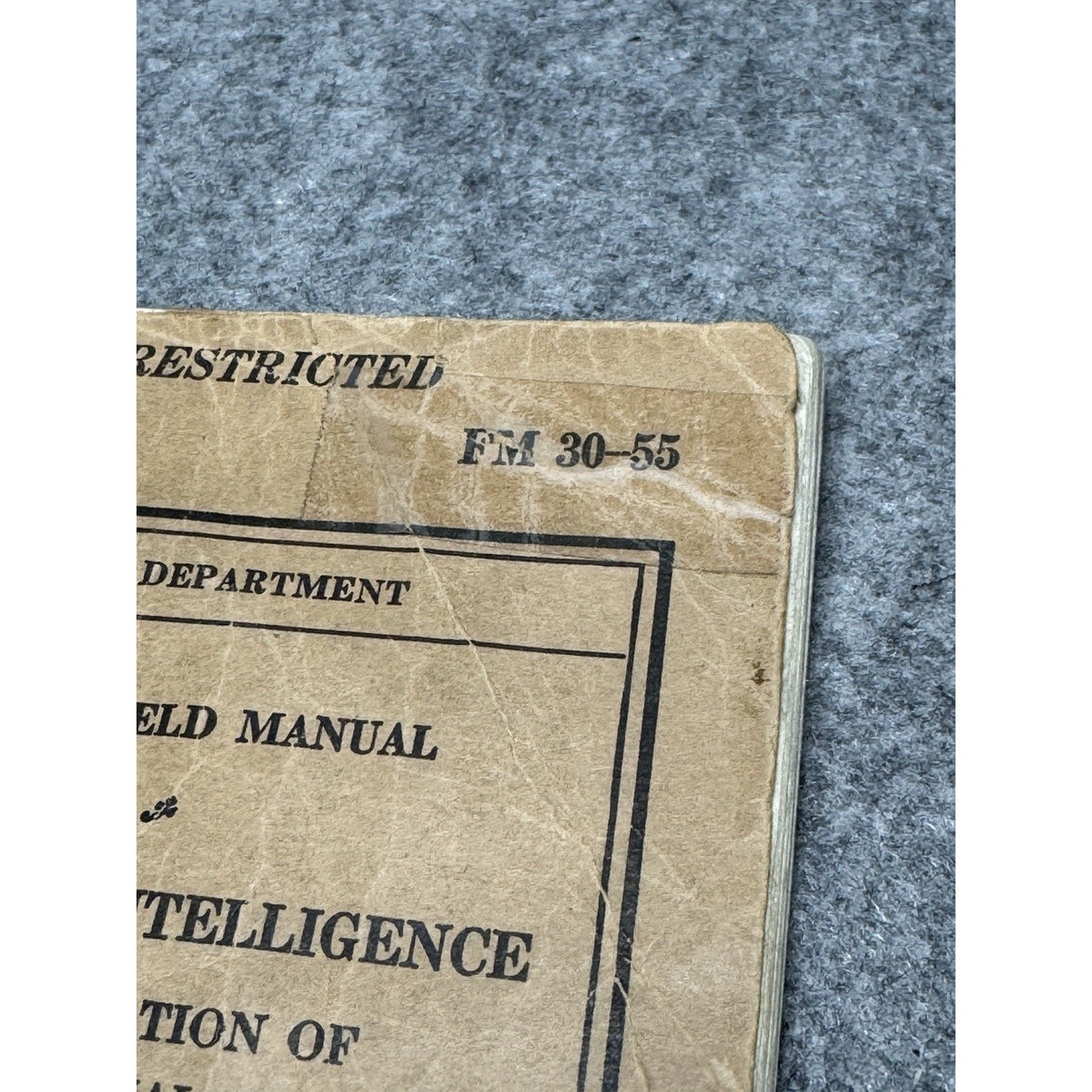 1941 WWII US War Department FM 30-55 Naval Ship Identification Photo Manual