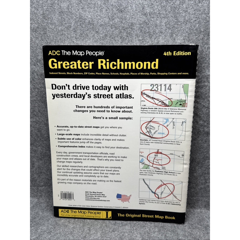 Richmond, VA Greater Atlas by the Map People Staff ADC (2004, Other)