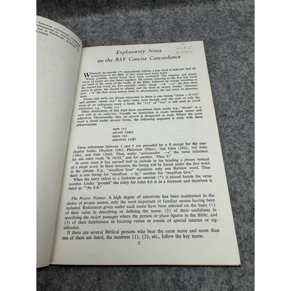 Concise Concordance RSV Holy Bible 1959 Thomas Nelson Hardcover